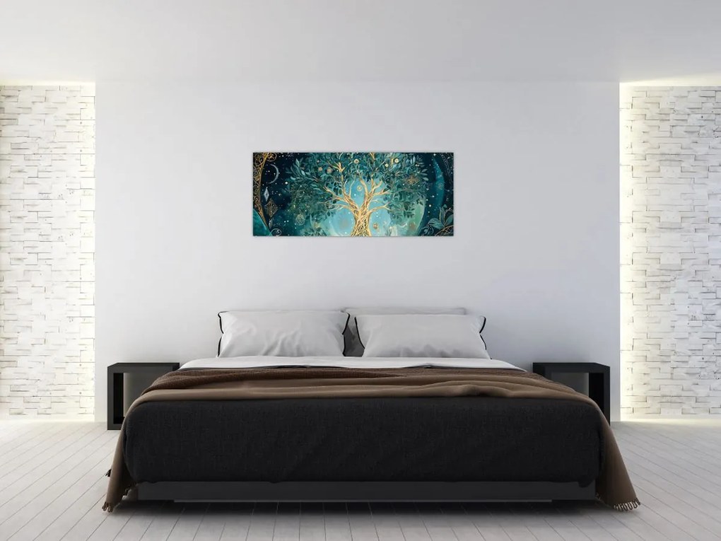 Obraz – Strom života vo vesmíre (120x50 cm)