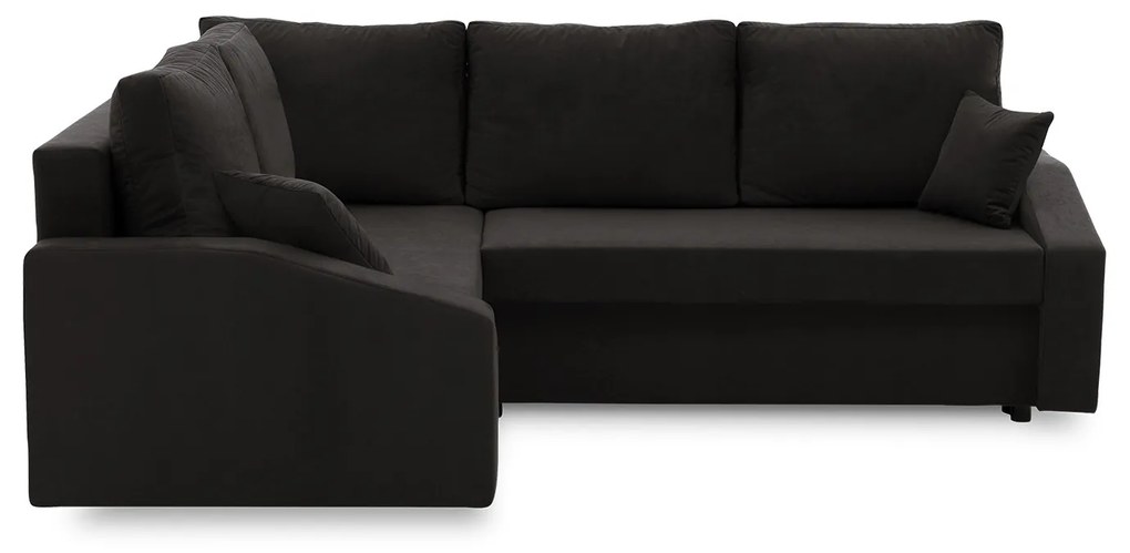 Rohová rozkladacia sedacia súprava GRANDE PLUS - color mikro Ľavá Čierna