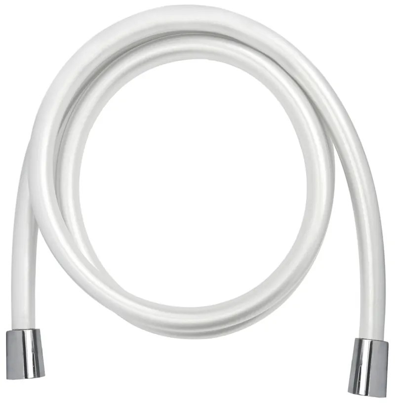 Mereo Mereo, Sprchová hadica biela, lesklá 150 cm, systém zabraňujúci prekrúteniu, MER-CB111W