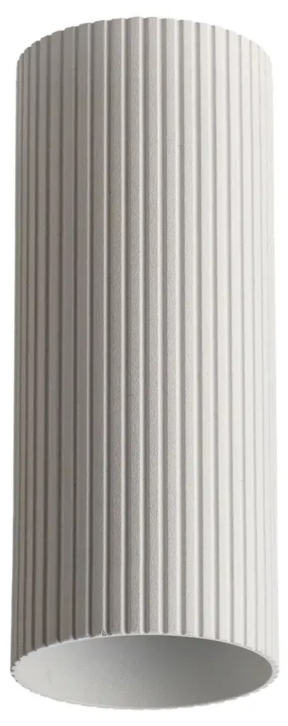 Minimalistické bodové svietidlo Lucas Ribbed Tube 30 biela