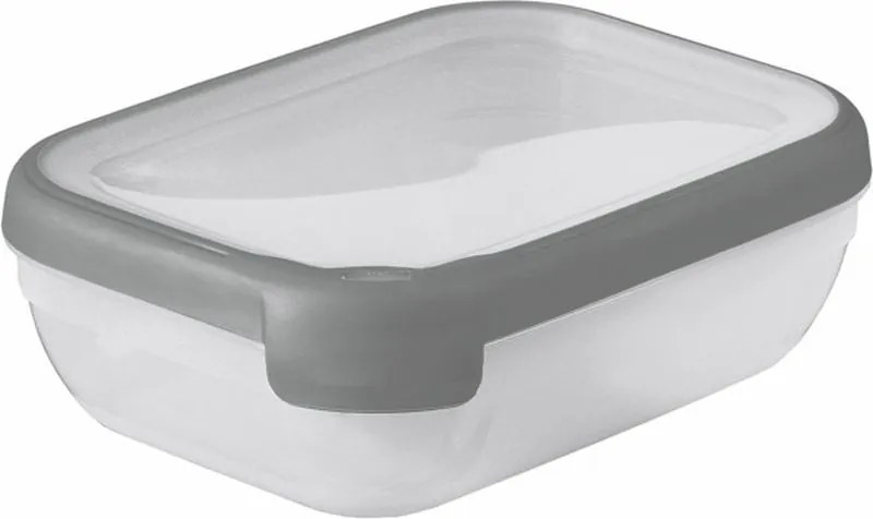 CURVER GRAND CHEF 1,2L Dóza obdĺžniková, 20 x 15 x 6,5 cm, transparentná/sivá 07379-673