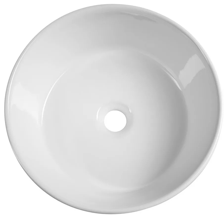 Aqualine Aqualine, Keramické umývadlo na dosku, priemer 40cm, biela, 40150