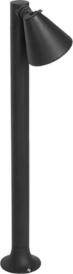 Moderný vonkajší stĺpikový svietidlo čierny 60 cm IP44 nastaviteľný - Ciara