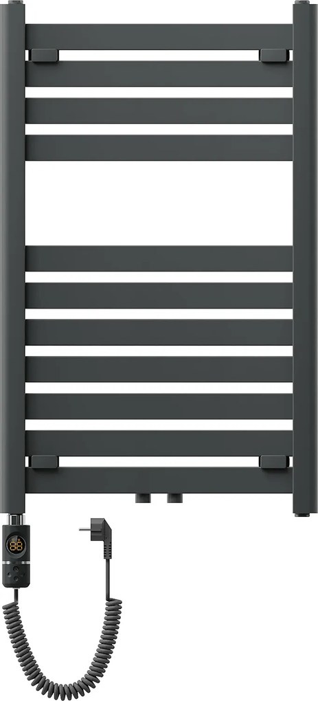 Mexen Uran, elektrické vykurovacie teleso 800x500 mm + vykurovacia tyč 600 W, antracitová, W105-0800-500-2600-66