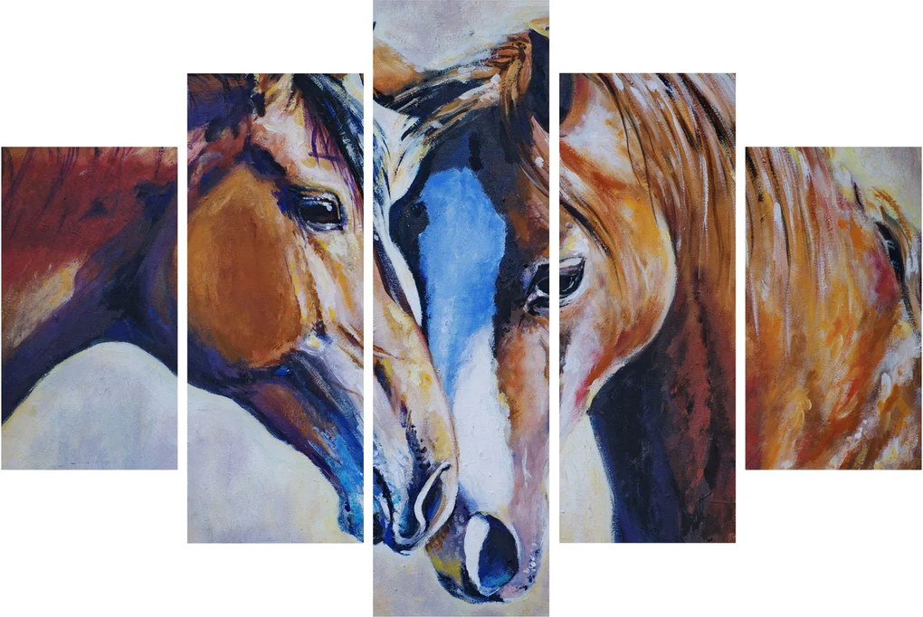 Obraz - Zamilované kone (150x105 cm)