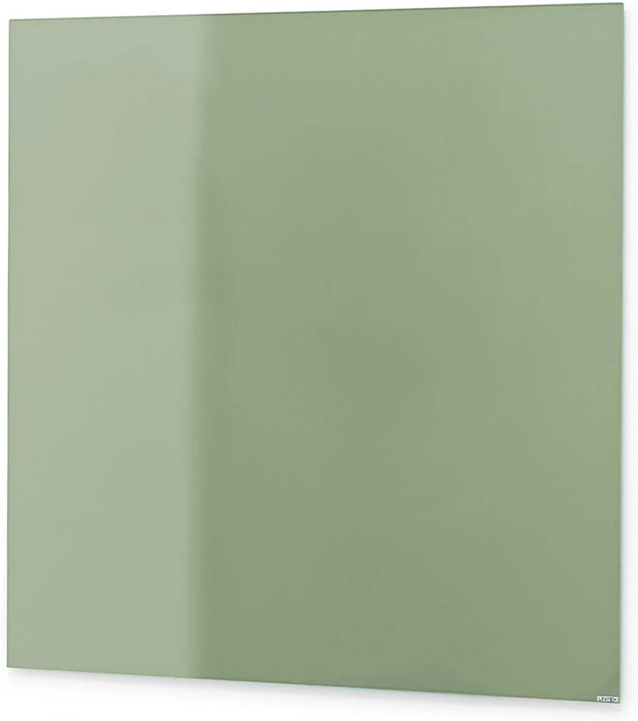 Sklenená magnetická tabuľa Stella, 500x500 mm, pastelová zelená