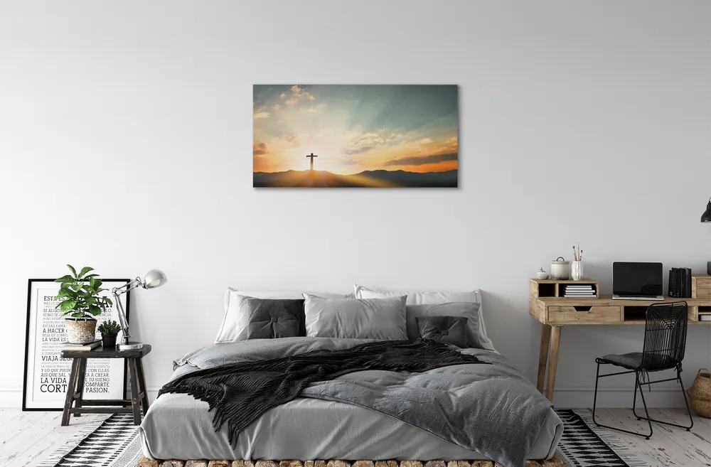 Obraz na plátne Cross sun top 120x60 cm