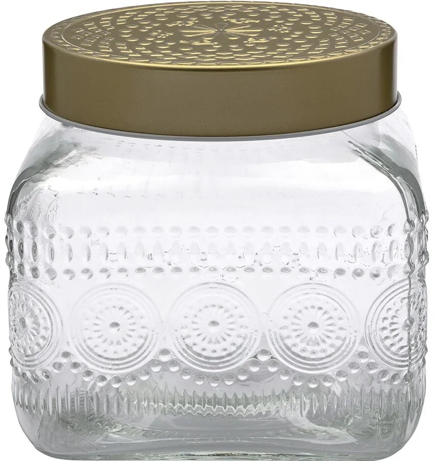 Altom Súprava sklenených dóz so zlatým vekom Daisy 1,3 l, 4 ks, 1,3 l