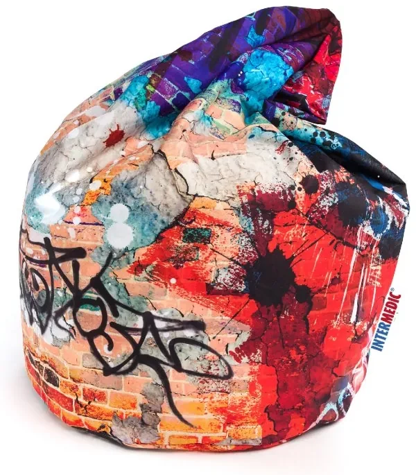 INTERMEDIC SK Sedací vak Mega Sako Modern Polyester - DG57 - Graffiti