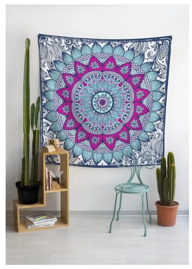 Tapiséria 140x140 cm Blue Dreamcatcher – Really Nice Things