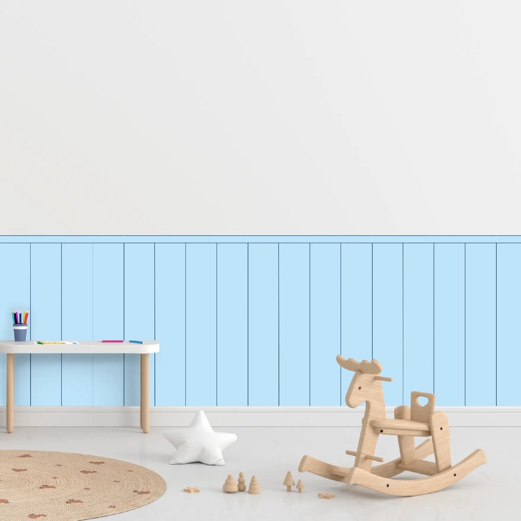 PIPPER. Textilná samolepiaca tapeta - Obdĺžnik - Námornícka modrá farba Farba: Bledá, Veľkosť: 80 cm