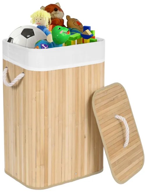Kôš na bielizeň 1 priehradkový, bambusový