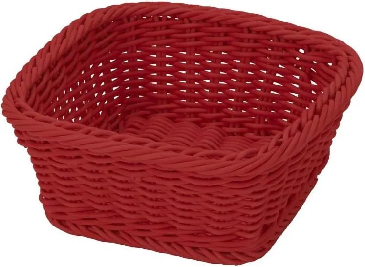 Červený stolový košík Saleen, 19 × 19 cm
