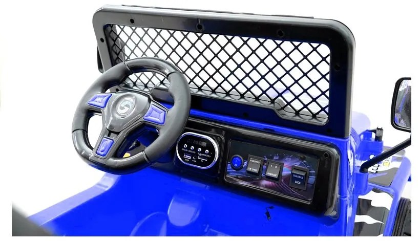 LEAN CARS ELEKTRICKÉ AUTÍČKO JEEP S618 - NELAKOVANÉ - MODRÉ - 2x45W - 12V7Ah - 2024