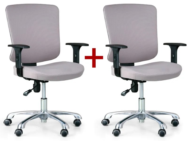 Kancelárska stolička HILSCH 1+1 ZADARMO, sivá