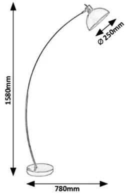 Rabalux 5592 - Stojacia lampa OTTO 1xE27/40W/230V