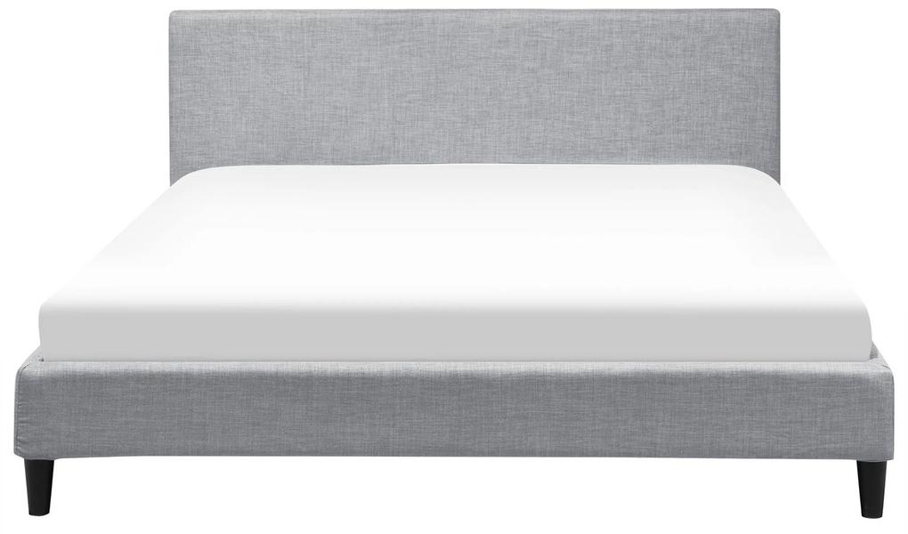 Čalúnená posteľ 160 x 200 cm svetlosivá FITOU Beliani