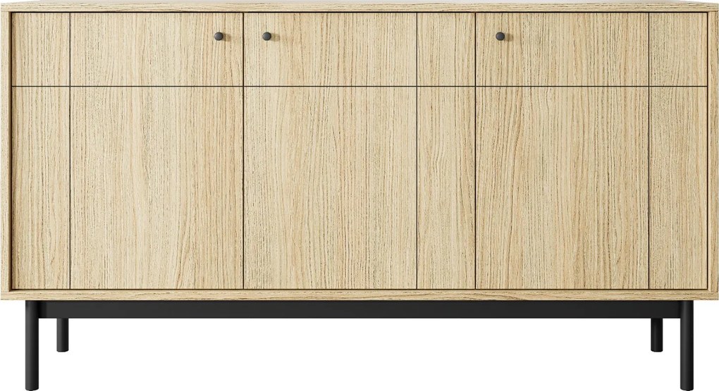 TROJDVEROVÁ KOMODA SERENO DUB LINEA 154 cm