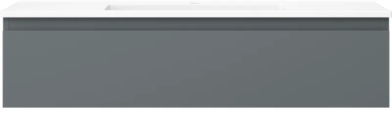 Mexen Orio, kúpeľňová skrinka 100 cm s umývadlom Otis, 1 zásuvka, grafitová matná/biela matná, 91A10-10023-1-BF66-W18M01