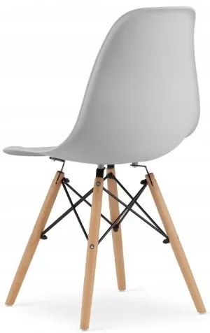 Jedálenská zostava TODI 60cm okrúhly stolový set biely + 2 stoličky OSAKA sivé