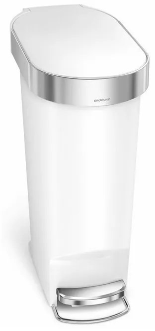 Pedálový kôš Slim 40 l, biela
