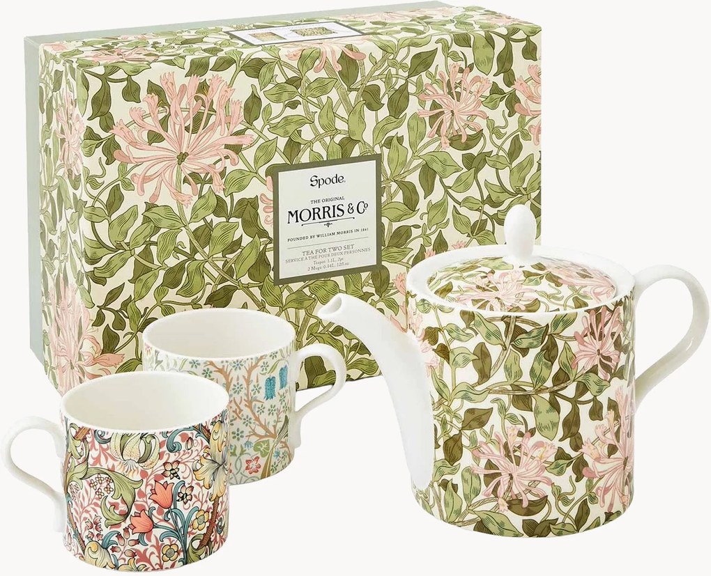 Porcelánová súprava na čaj Morris & Co., 3 ks