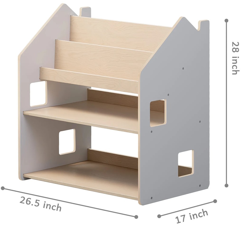 Univerzálna montessori polica 2v1 – biela