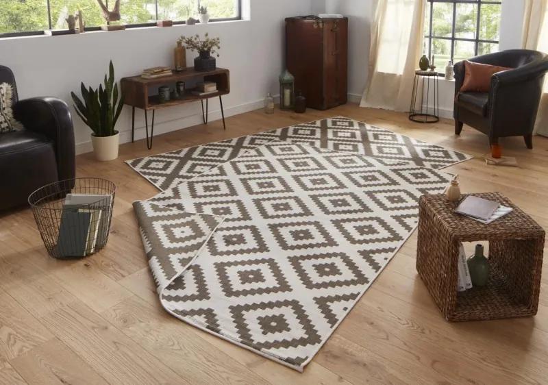 Bougari - Hanse Home koberce Kusový koberec Twin-Wendeteppiche 103133 braun creme - 200x290 cm