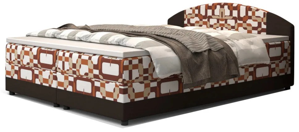 Čalouněná postel boxspring ORAN - damir 3/rainbow 83 / 180x200