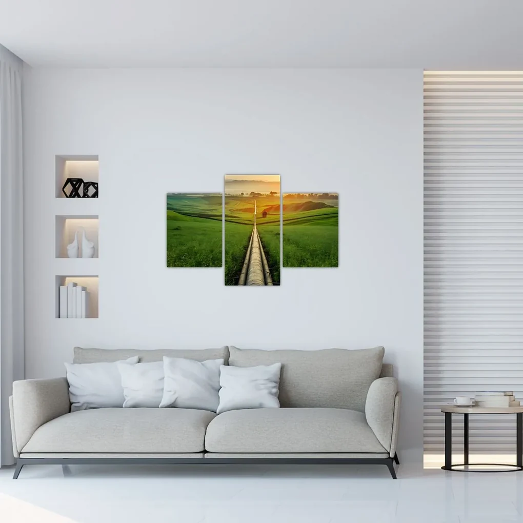 Obraz - Východ slnka nad údolím (90x60 cm)