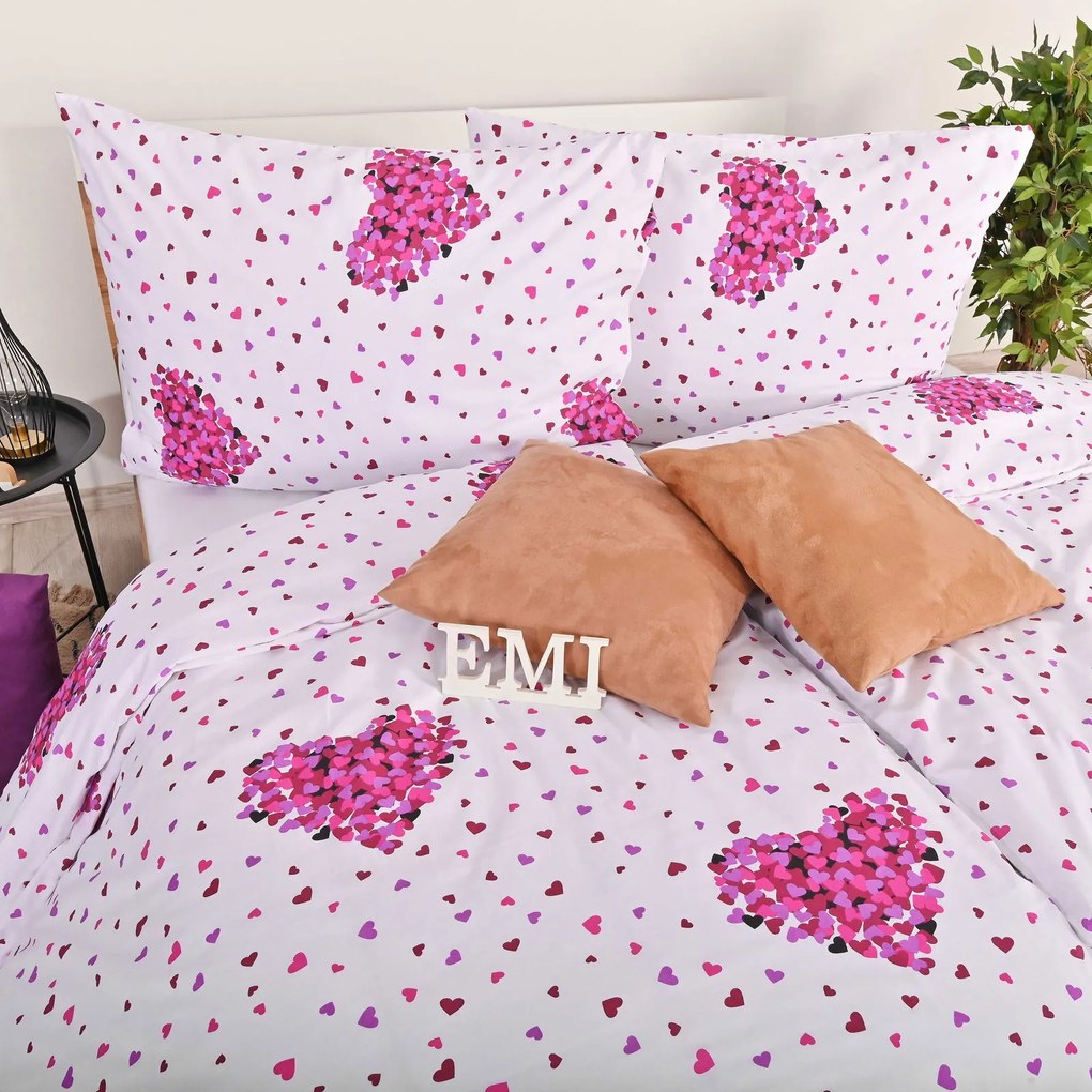 Obliečky Romance fialové EMI: Vankúš 40x40