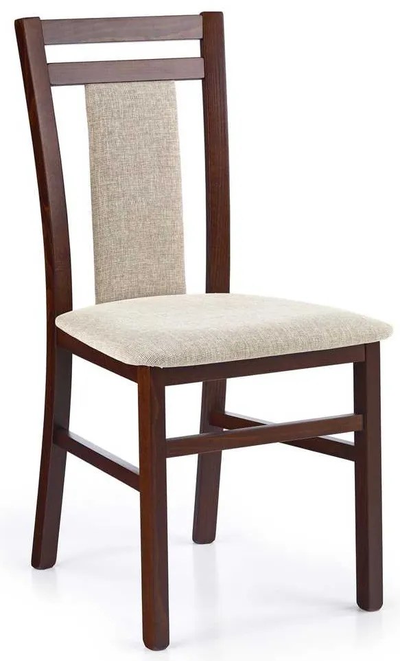 Jedálenská stolička Alexis, béžová / tmavý orech