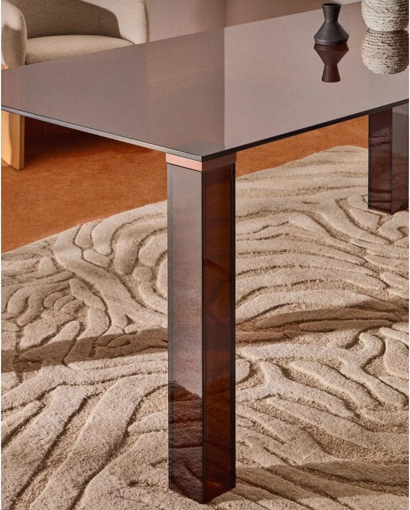 Sklenený jedálenský stôl 90x160 cm Adularia – Kave Home