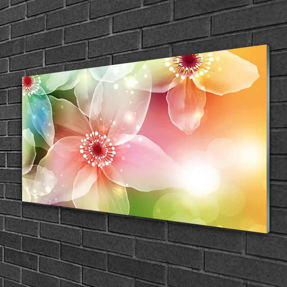 Obraz na skle Kvet rastlina príroda umenie 100x50 cm