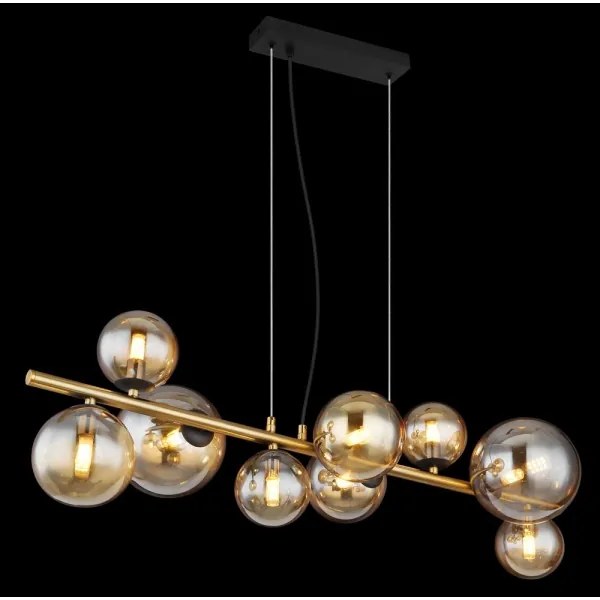 Globo 56135-9H - LED Luster na lanku RIHA 9xG9/3W/230V mosadz