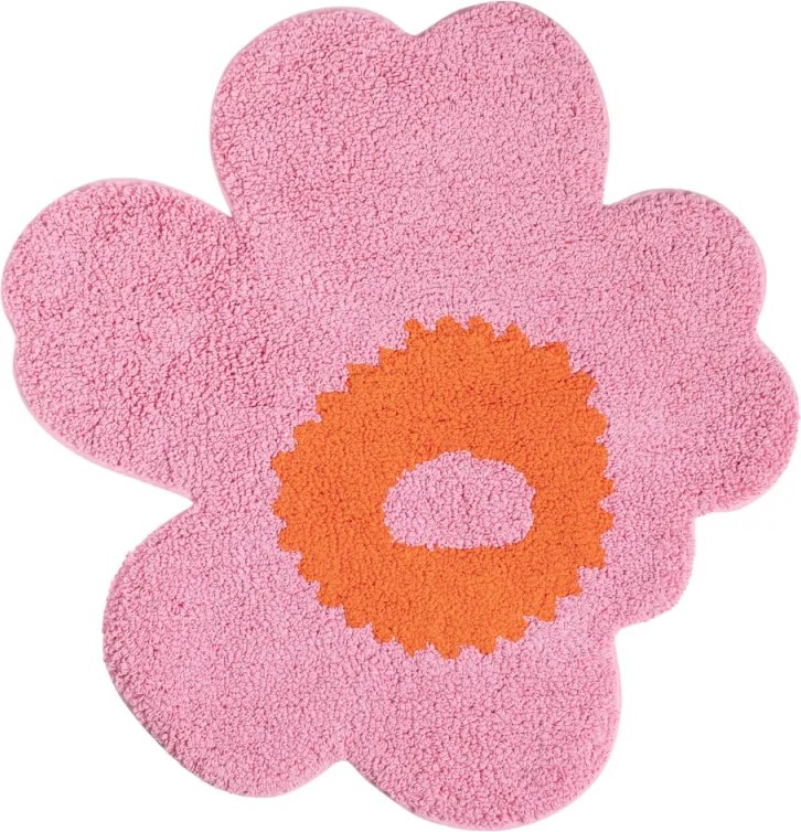 Kúpeľňová predložka Unikko 73x74, ružovo-oranžová