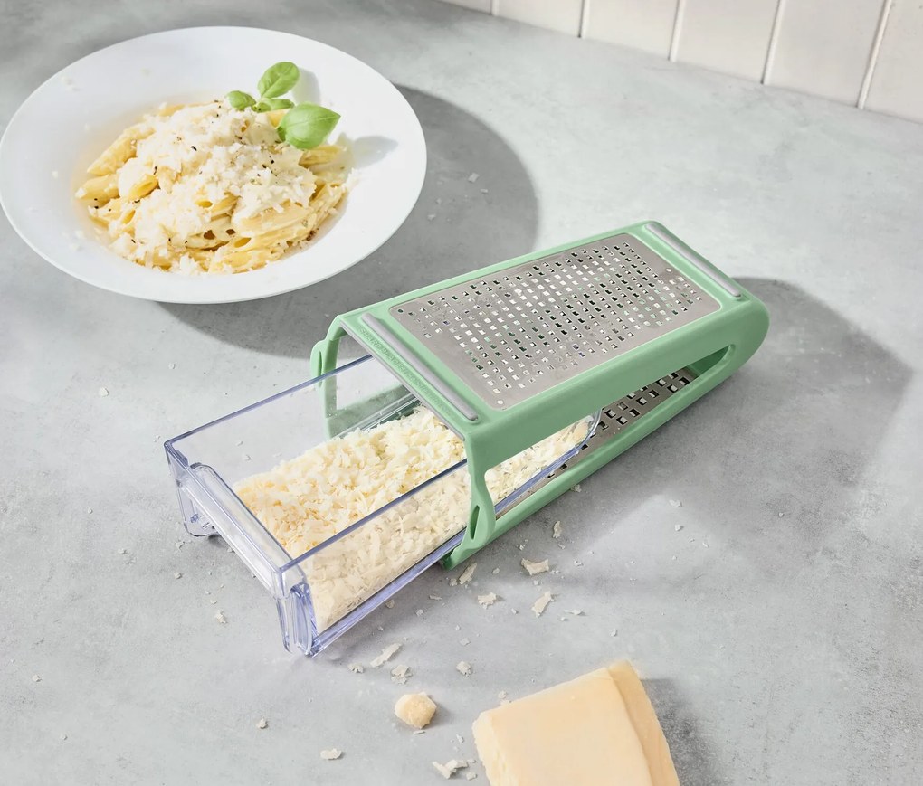 2-cestná škrabka so záchytnou nádobkou