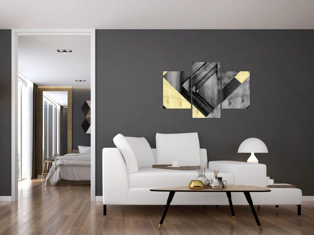 Obraz - Textúrované tvary (90x60 cm)