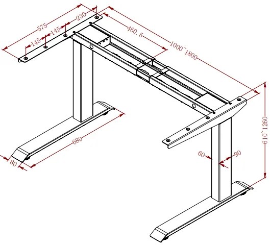 Liftor Magic výškovo nastaviteľný, elektricky polohovateľný stôl