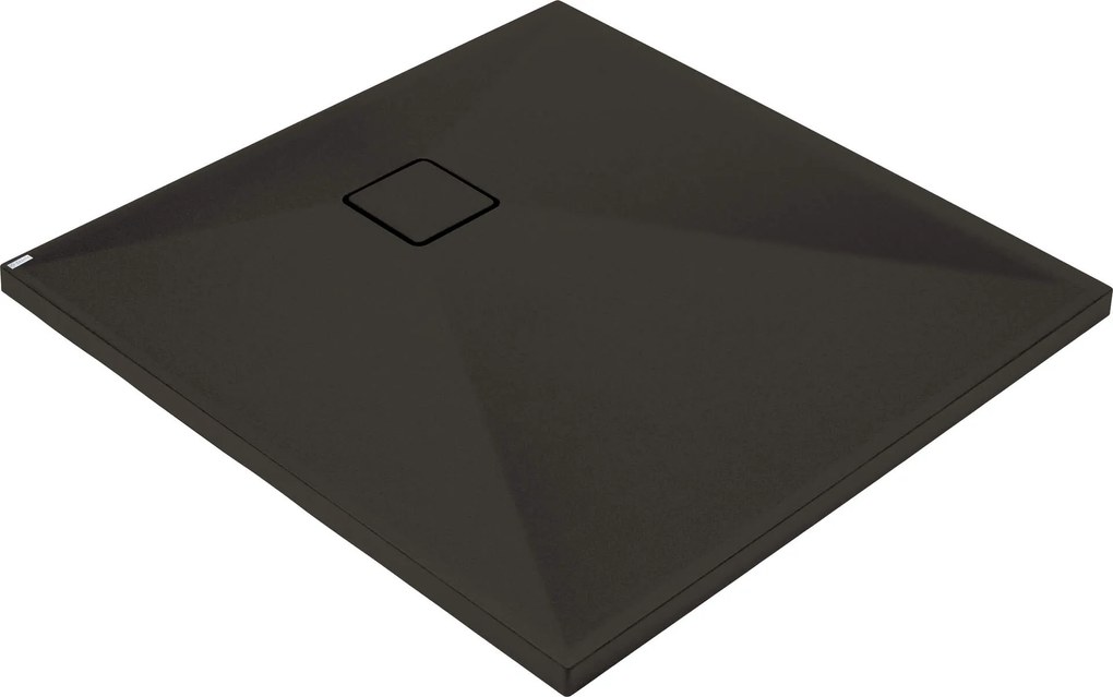 Deante Correo, štvorcová granitová sprchová vanička 80x80x3,5 cm, čierna matná, DEA-KQR_N42B