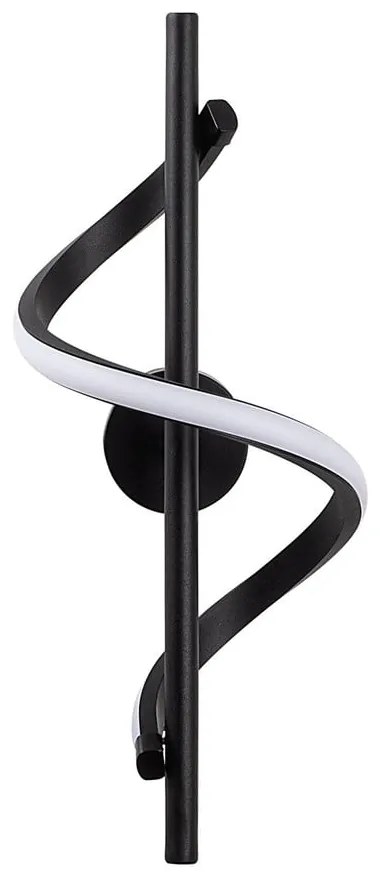 Čierne LED nástenné svietidlo ø 7 cm Likma – Opviq lights