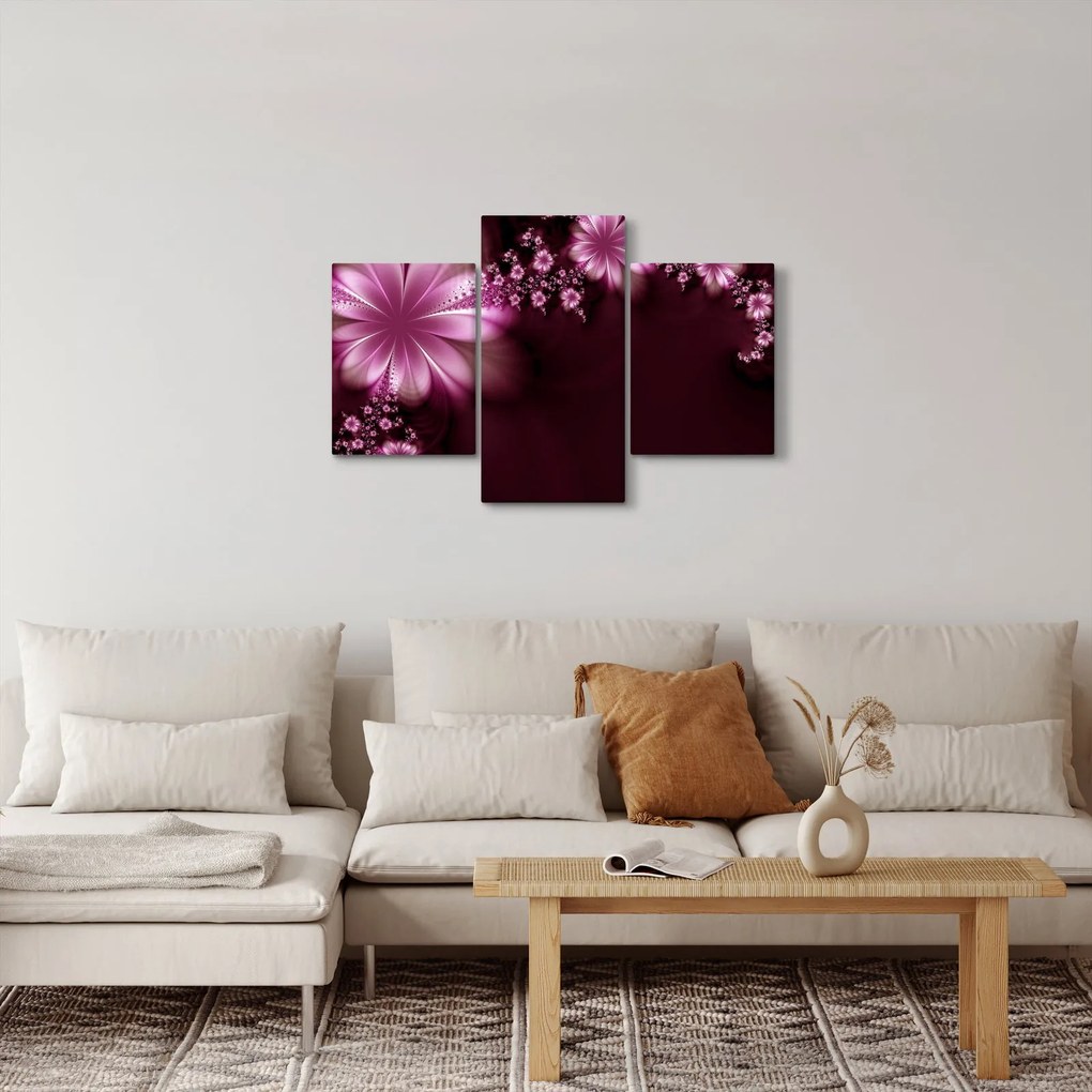 Obraz abstrakcie - kvety (90x60 cm)