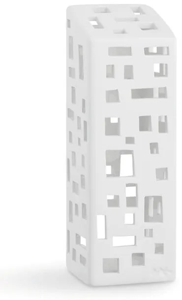 Biely keramický svietnik Kähler Design Urbania Lighthouse High Building
