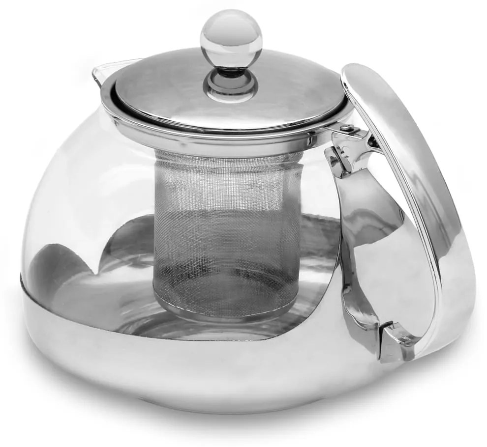 Monzana Čajník so sitkom TEA 1,2L, priesvitná, strieborná