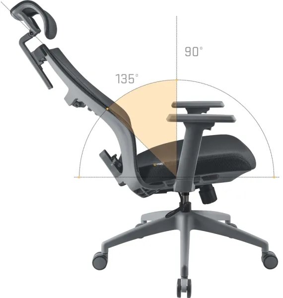 Yenkee - Kancelárska stolička čierna/šedá