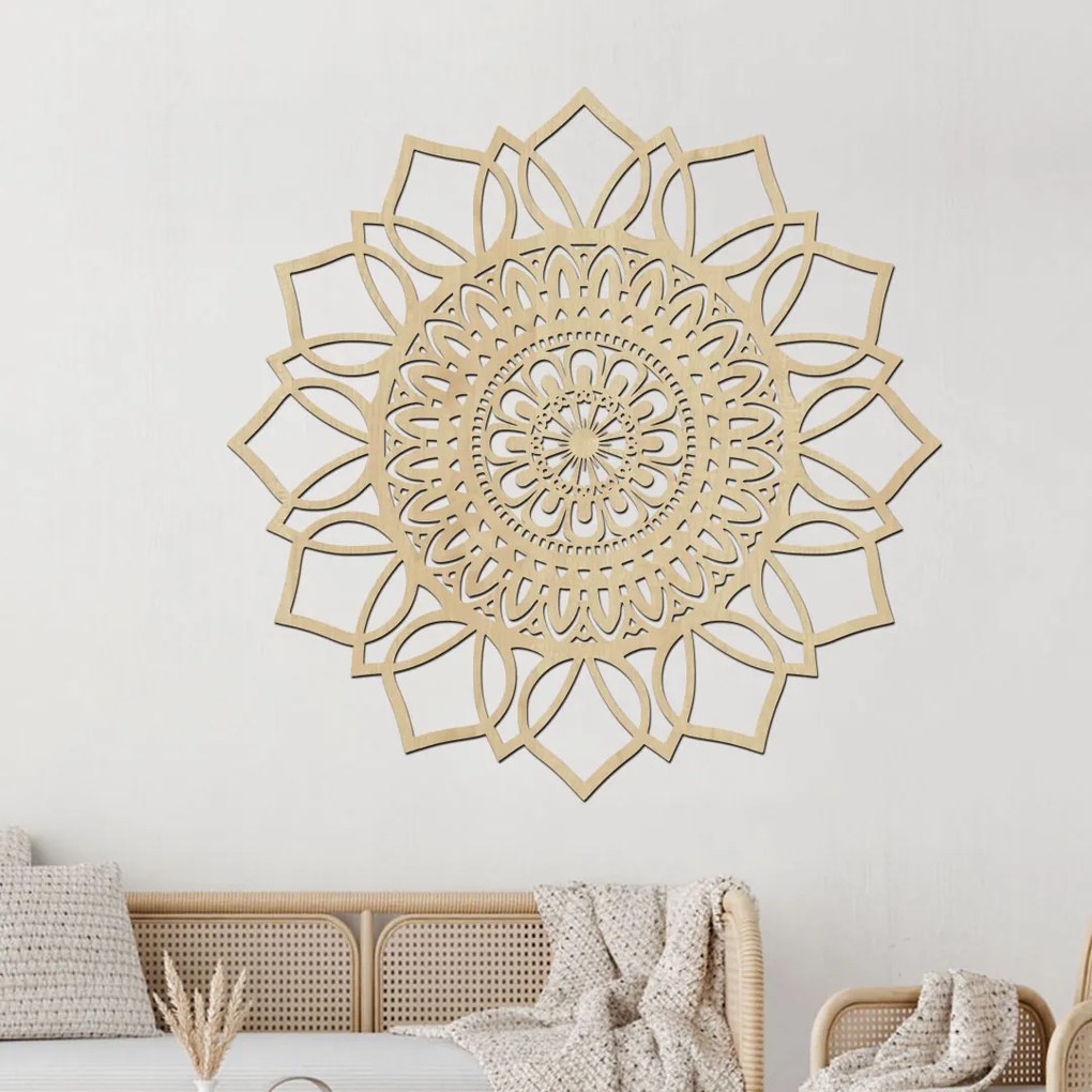 drevo zivota Drevená mandala na stenu ŠŤASTIA Farebný vzor: Wenge, Priemer: 80