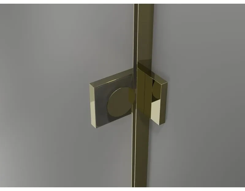 Mexen Lunar Duo, výklopný sprchový kút 105 x 80 cm, 8mm číre sklo, zlatý profil, 834-105L-080P-50-00