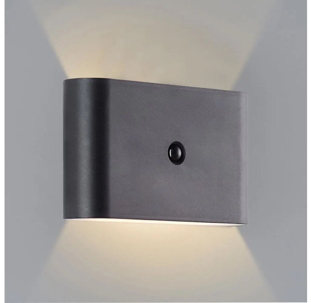 Brilliant - LED vonkajšie nabíjacie nástenné svietidlo so senzorom XINO LED/3W/5