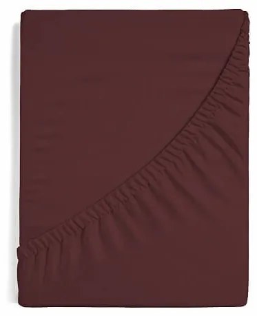 Napínacie prestieradlo na posteľ - Tmavohnedé/čokoládové Jersey 100/200/25