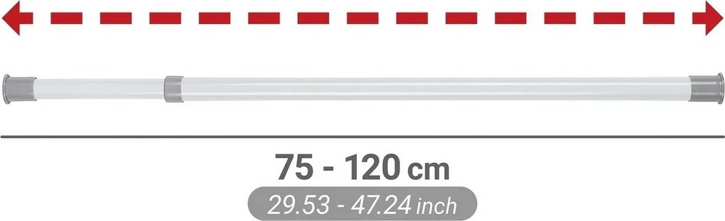 Wenko Set 2 teleskopických horizontálnych tyčí Herkules, biela